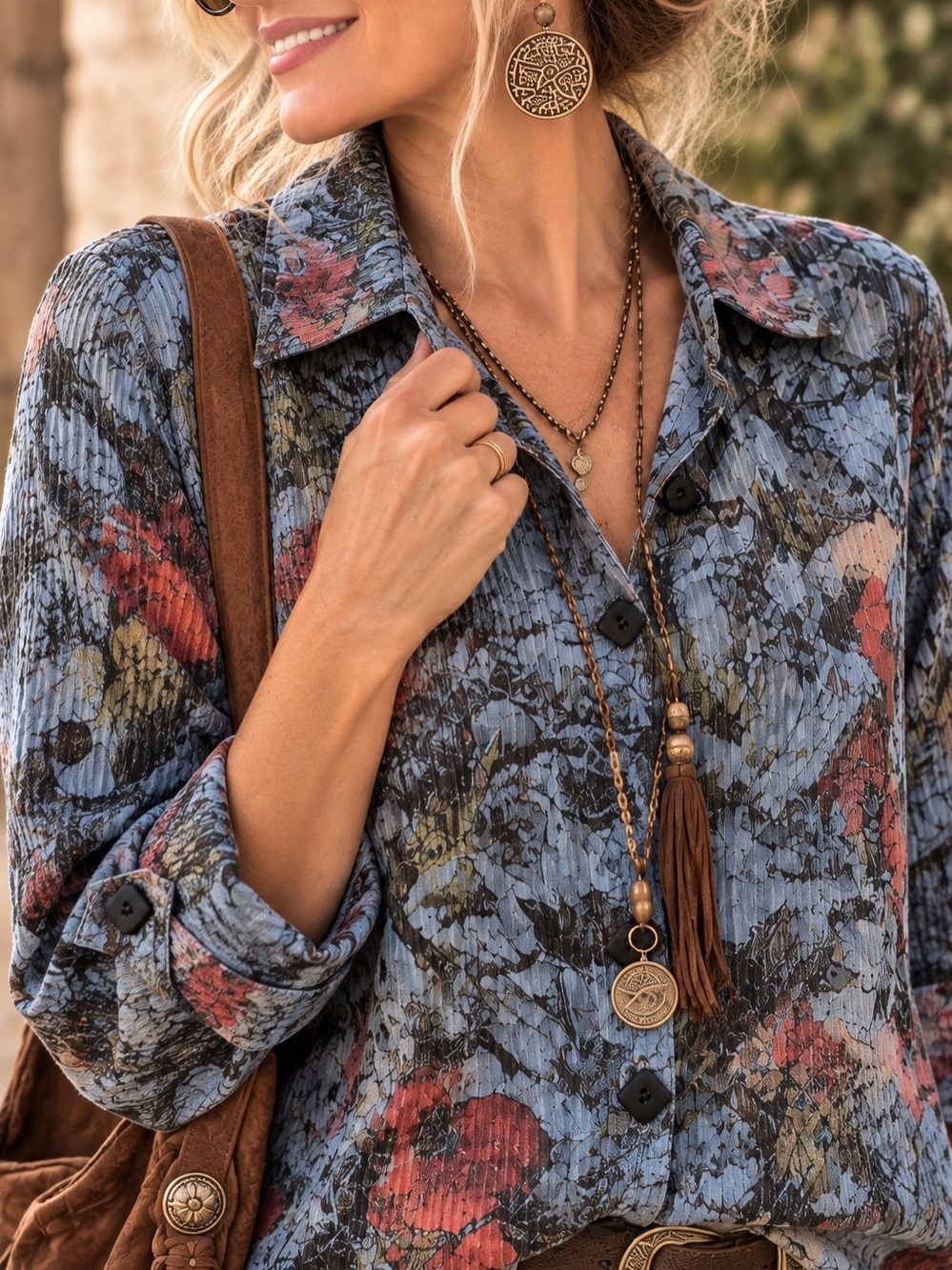 Et’Lois Artistic button down shirt size XL
